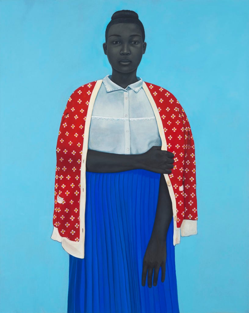 Amy Sherald, fact was she knew more about them than she knew about herself, having never had the map to discover what she was like (2015). Courtesy of the artist and Hauser & Wirth, ©Amy Sherald.