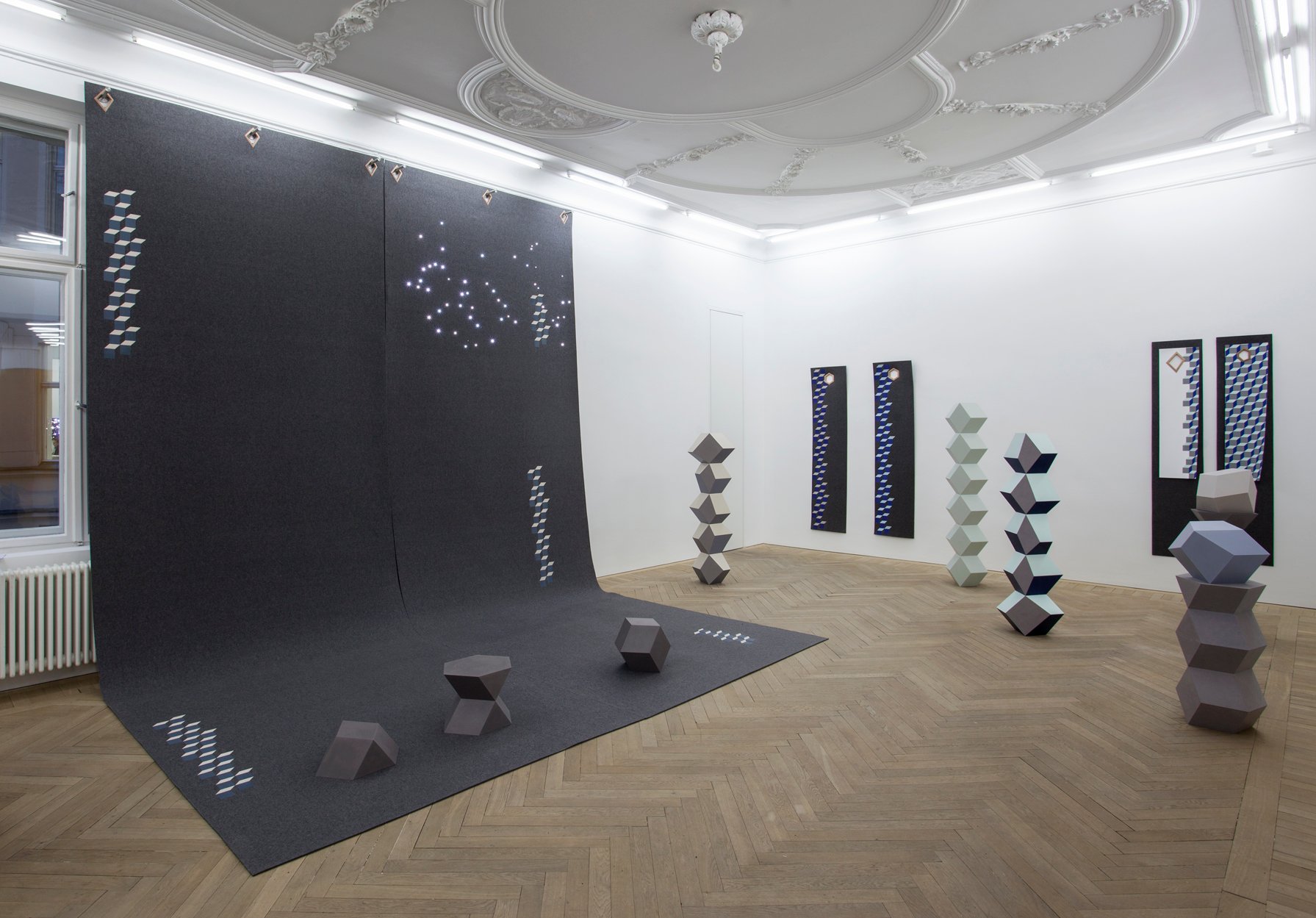 Installation View, Angela Bulloch "In Virtual Vitro," Esther Schipper 2014, courtesy Esther Schipper 