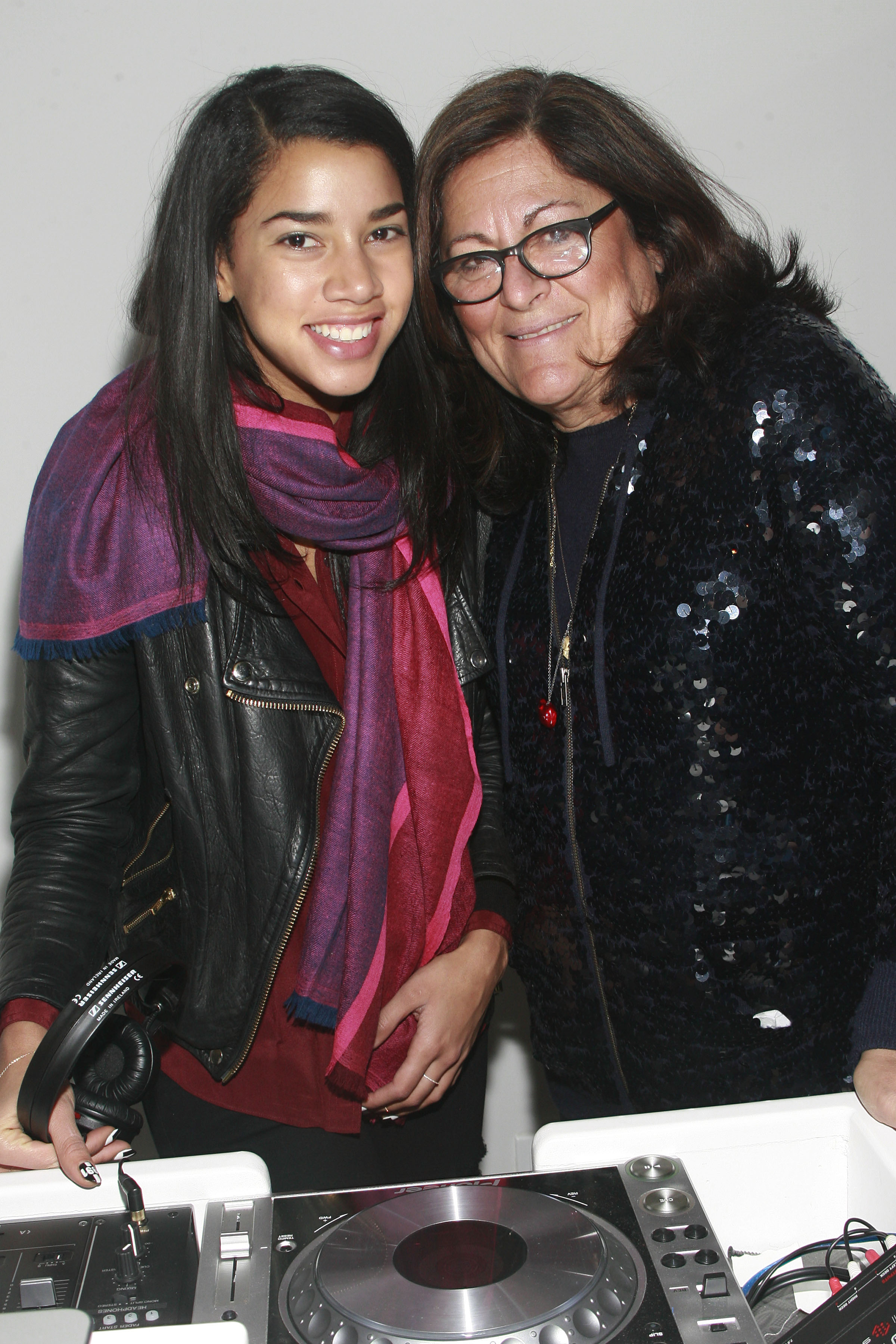 Hannah Bronfman DJ'd while cozying up to Fern Mallis at a Maiyet & Lyst launch party.  ©Patrick Mcmullan Sylvain Gaboury/PatrickMcmullan.com