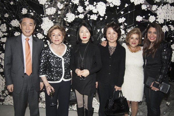 Ambassador Oh Joon, Nahid Taghinia, Ran Hwang, Kim Miri, Leila Heller, Muna Rihani Al-Nasser ©Patrick McMullan