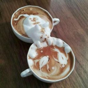 Latte art by 26-year-old Japanese barista Kazuki Yamamoto  