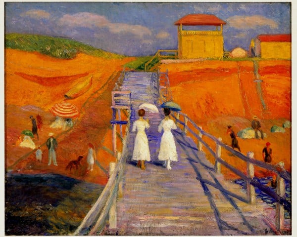 William Glackens Cape Cod Pier, 1908 Oil on canvas 26” x 32” Collection of Museum of Art | Fort Lauderdale, Nova Southeastern University; Gift of an anonymous donor 85.74