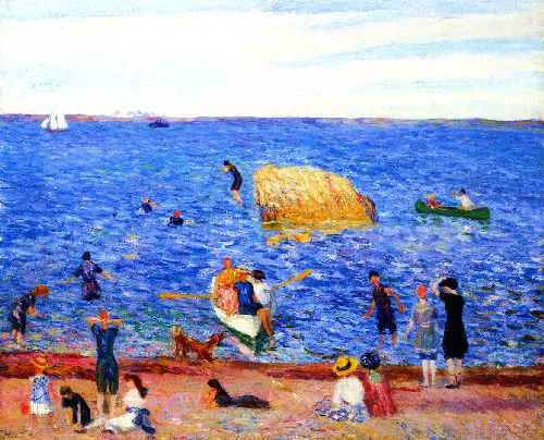 William James Glackens (American, 1870–1938) Rock in the Bay, Wickford, 1909 Oil on canvas, 26 x 32 inches (66 x 81.3 cm) Collection of the New Jersey State Museum, Trenton, Museum Purchase, FA1985.34