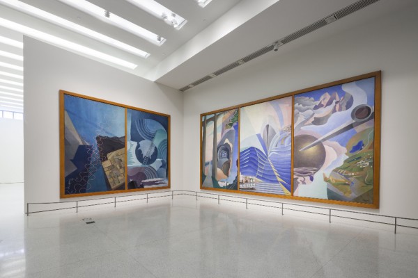 Installation view of "Italian Futurism, 1909–1944: Reconstructing the Universe," Solomon R. Guggenheim Museum