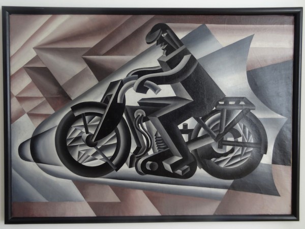 Fortunato Depero Motociclista, solido in velocità (Biker, Solid at Speed) 1923