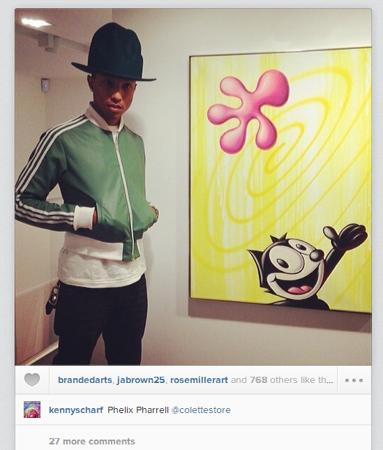 Pharrell and Felix meet up at Colette. The result is so cool, we now have a brain freeze.