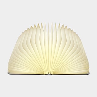 This "Lumio" lamp shuts like a book and then opens all the way around to reveal a beautiful light source that is also a space-saver in a tiny apartment. Busting it out during a party will have your (slightly intoxicated) guests oohing and ahhing.