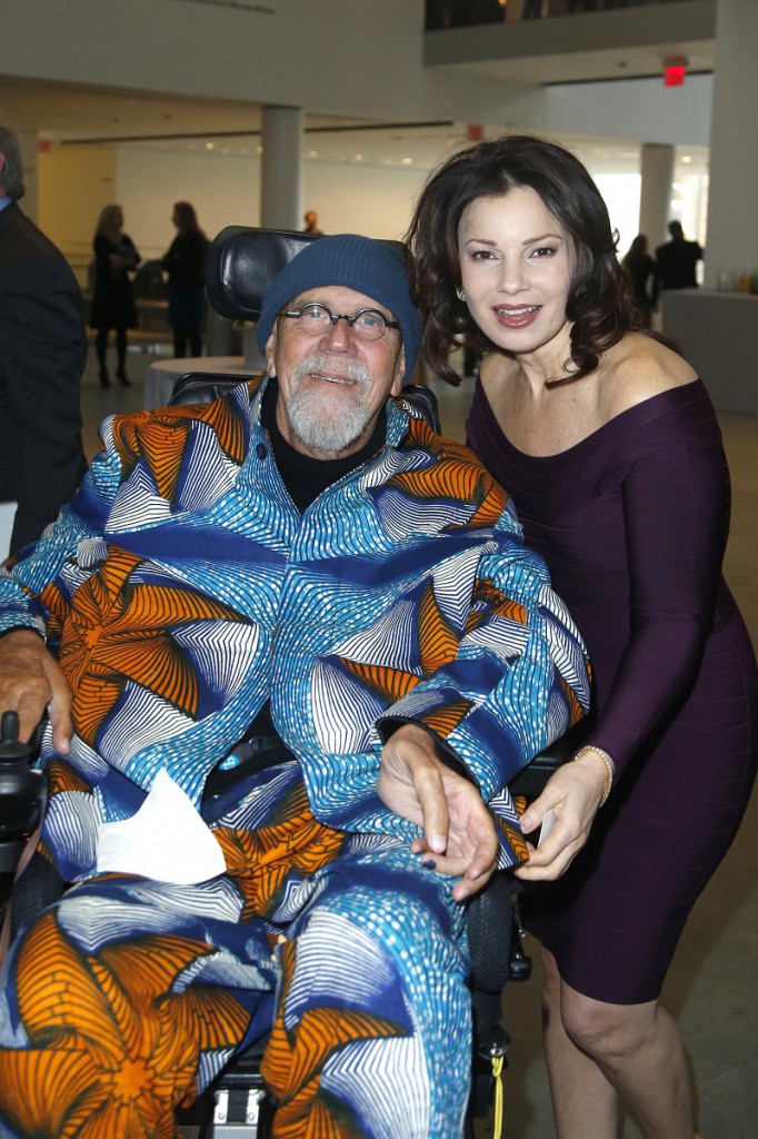 We weren't aware of their friendship, but Chuck Close and Fran Drescher took this photo together at MoMA's David Rockefeller Award ceremony.