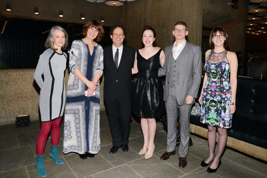 Whitney Biennial curators Michelle Grabner and Anthony Elms  with VIPs at Sotheby's Biennial reception afterparty.