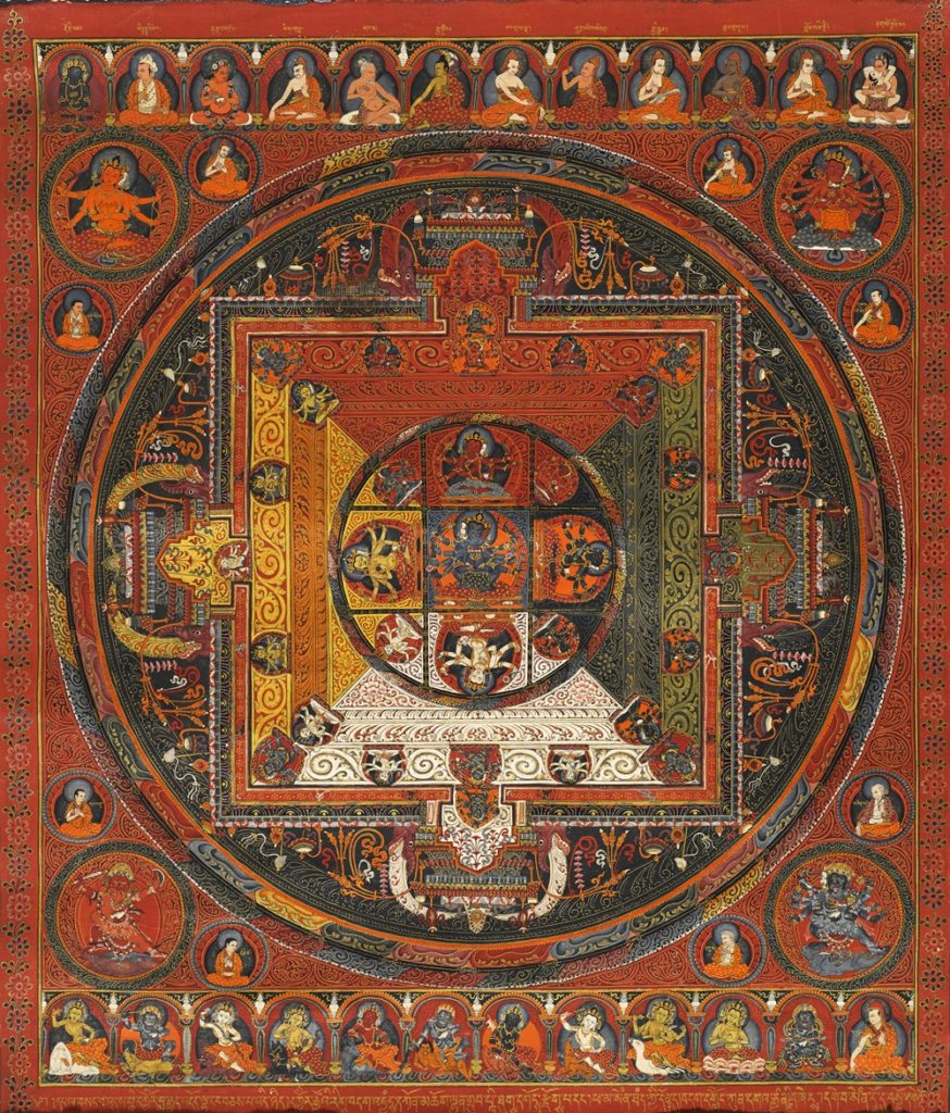 A 32-Deity Guhyasamaja Mandala, Tibet, Ngor monastery, circa 1520-1533 Distemper on cloth estimate: $400,000-600,000