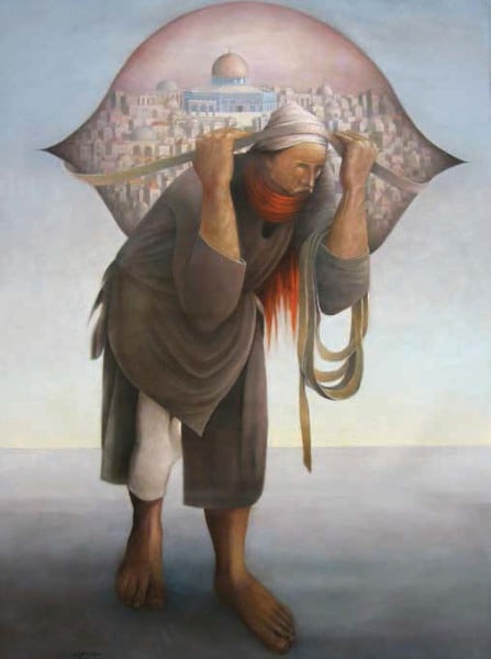Jamal Al Mahamel II (2005), by Palestinian artist Suleiman MansourPhoto: Courtesy Alhoush