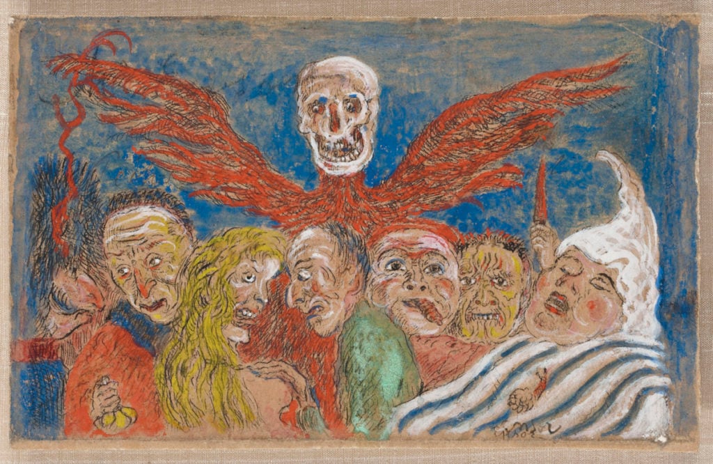 James Ensor, The Deadly Sins dominated by Death, from: The Seven Deadly Sins Courtesy Christie's