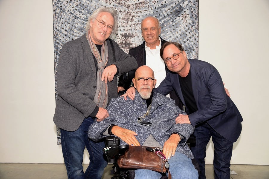 The motherload: Eric Fischl, Chuck Close and Ralph Gibson pose with Ross Bleckner.