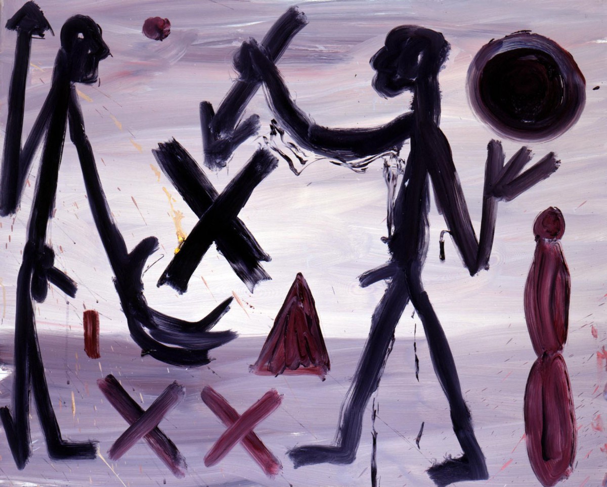A.R. Penck's Terminate the X (VII), (1989) oil on canvas
