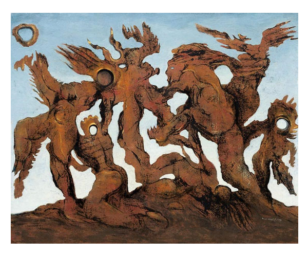 Beltracchi fake in the style of Max Ernst, titled La Horde (1927), oil on linen, 64 x 80 cm. (Sammlung Würth, © VBK Wien 2010)