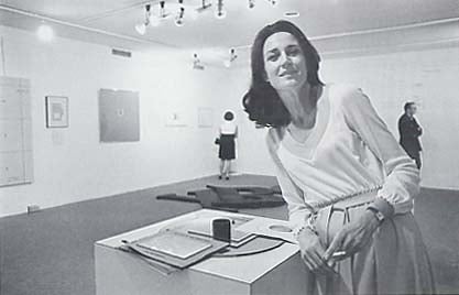 Virginia Dwan at the Dwan Gallery, New York, 1969 Source: artnet 