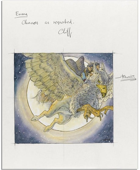 Cliff Wright, original cover art for Harry Potter and the Prisoner of Azkaban.