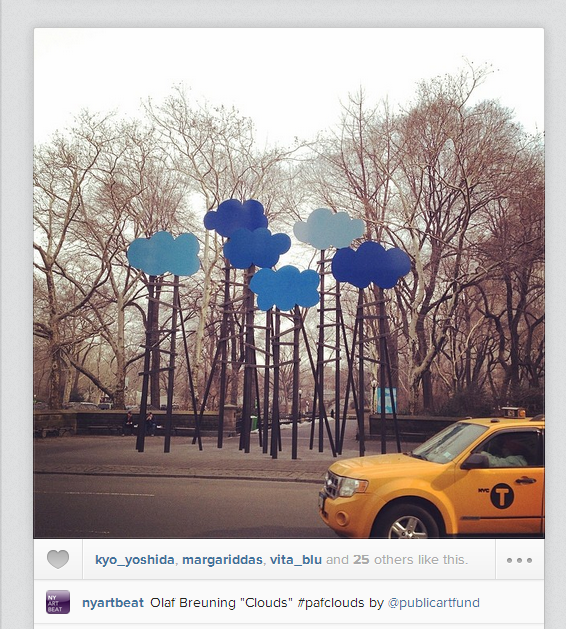 Something about this snap of Olaf Breuning's "Clouds" makes us proud to be New Yorkers.