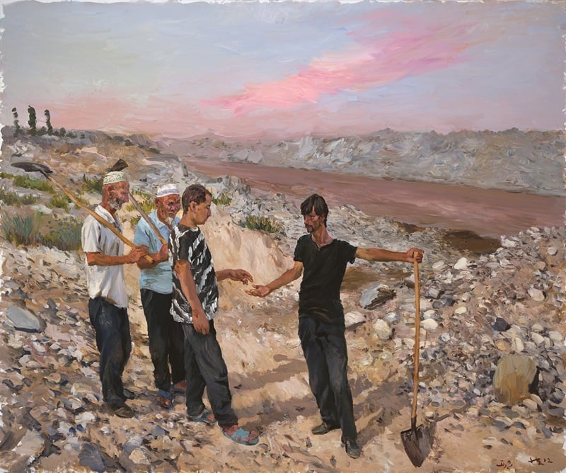 Liu Xiaodong,East (2012), oil on canvas 250 x 300 cm  Photo: © the artist; Courtesy, Lisson Gallery, London.