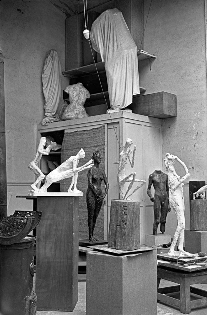 Sculptures by Germaine Richier in her Paris studio. Photo: Brassaï. Françoise Guiter Collection © Germaine Richier / 2014 Artists Rights Society (ARS), New York / ADAGP, Paris.