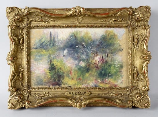 Pierre-August Renoir, On the Shore of the Seine (Paysage Bord du Seine) (circa 1879), stolen in 1951, is finally returning to Baltimore Museum of Art in 