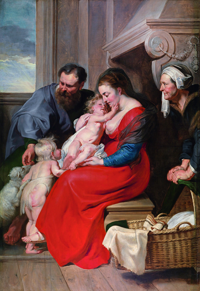 Studio of Peter Paul Rubens (1577 - 1640) The Holy Familiy with Saint Anne and the Infant John de Baptist Copyright Dorotheum