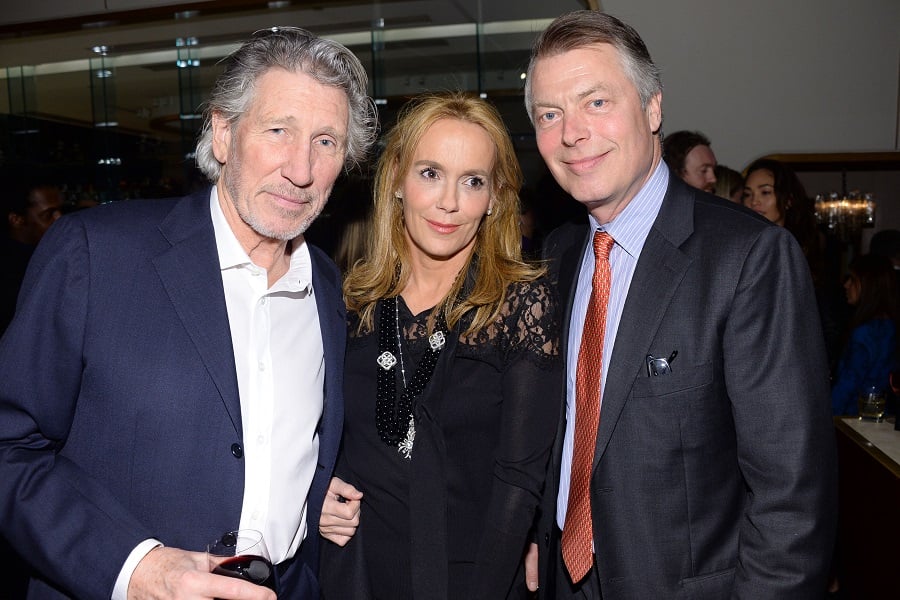 Roger and Laurie Waters with Richard Johnson at The New York Observer's New Look party. Photo:  Clint Spaulding/PatrickMcMullan.com
