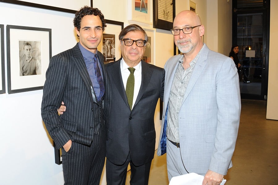 Zac Posen, Bob Colacello and Steven Kasher at the private preview of Colacello's Holy Terror at Steven Kasher Gallery. Photo: Paul Bruinooge/PatrickMcMullan.com
