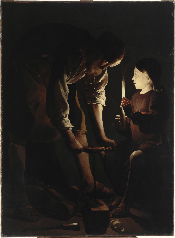 Georges de la Tour Saint Joseph charpentier Vers 1642 Huile sur toile 137 x 102 cm Musée du Louvre © Rmn-Grand Palais / Gérad Blot