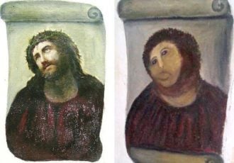 Elías García Martínez, Ecce Homo (1930), and Cecilia Giménez's infamous 2012 restoration attempt.