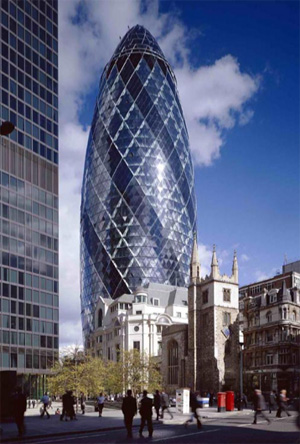 Norman Foster's Swiss Re Building, London.