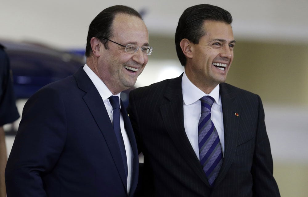 during the French president's state visit to Mexico
