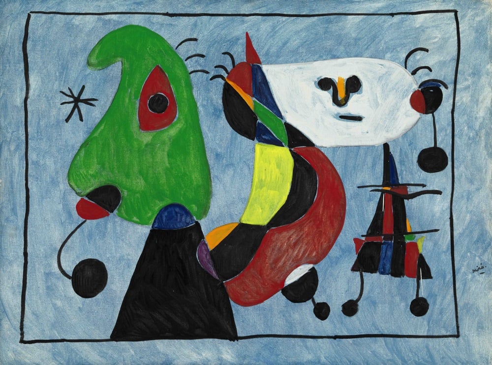 An untitled oil on canvas (1947) by Joan Miró's had been in a Manhattan vault for decades and was discovered by Sotheby's specialists last year. It will be offered for sale May 8 with an estimate of $4 million to $6 million.