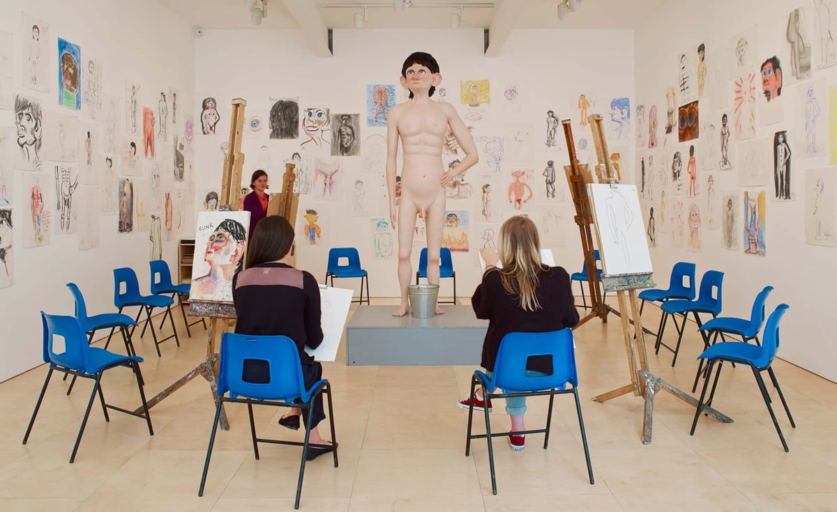 Installation view of 'Life Model' 2014 by David Shrigley. © the artist. Courtesy the artist and Stephen Friedman Gallery, London. Photography Stephen White.
