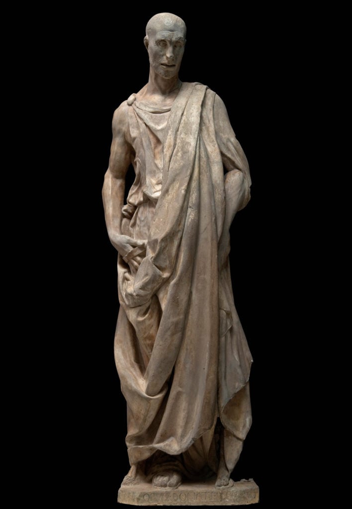 Donatello, Lo Zuccone (1423–25), marble state of the profet Habakkuk from the cathedral in Florence that will travel to New York next year.