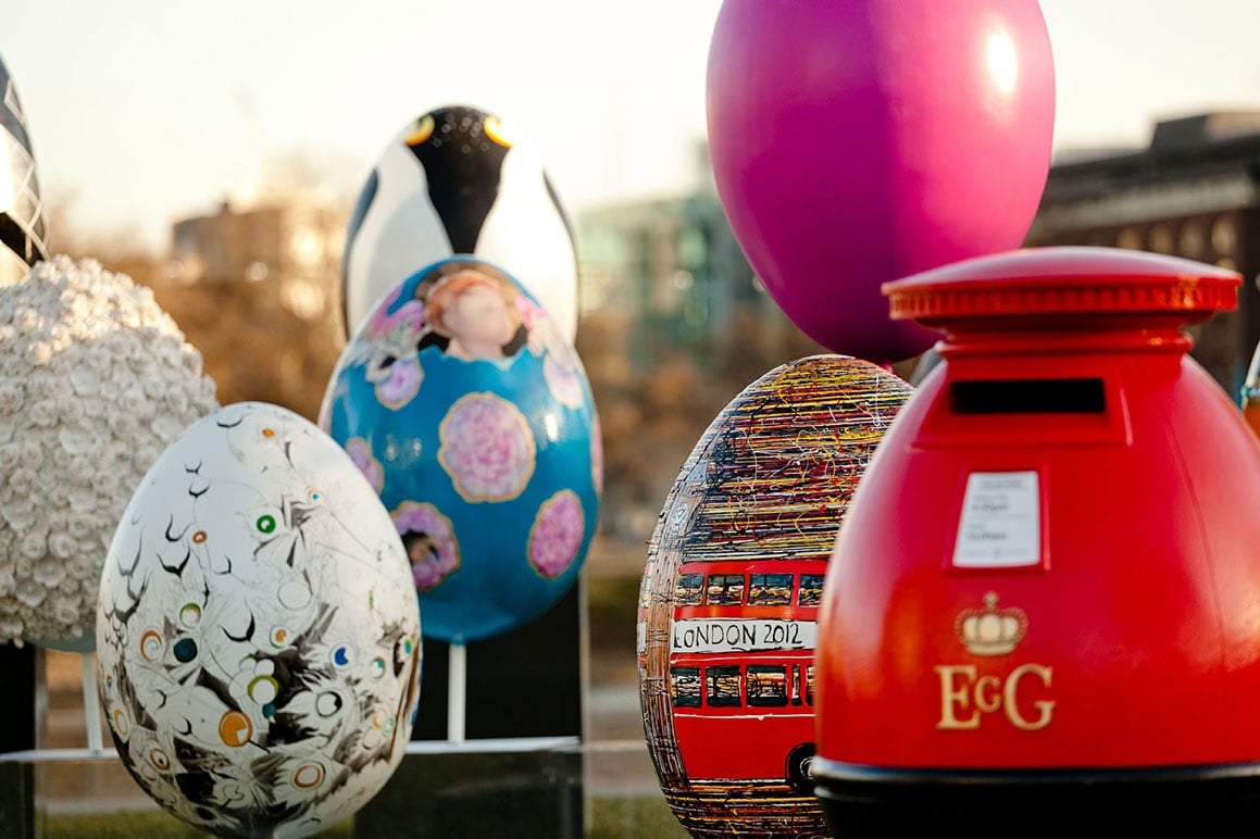 Giant Egg Exhibition, The design hand-painted giant eggs by…