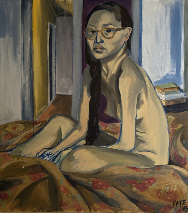 Jemima Kirke, Elaine on a Bed (2014).