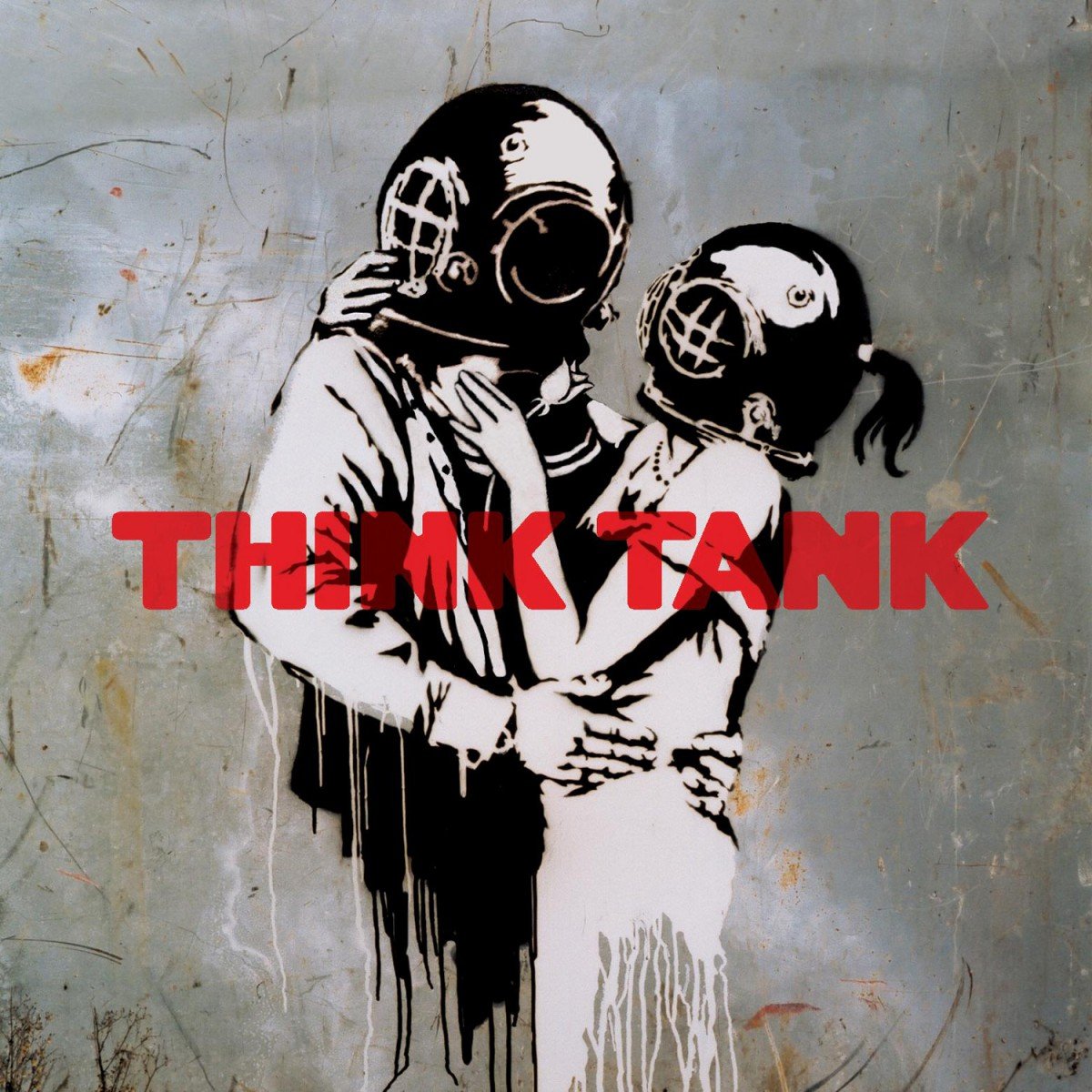 Blur's "Think Tank" with cover art by Banksy.