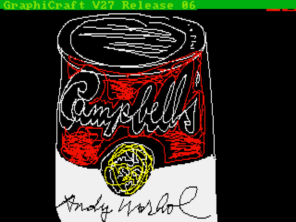 An Andy Warhol computer drawing recovered from his Amiga home computer.