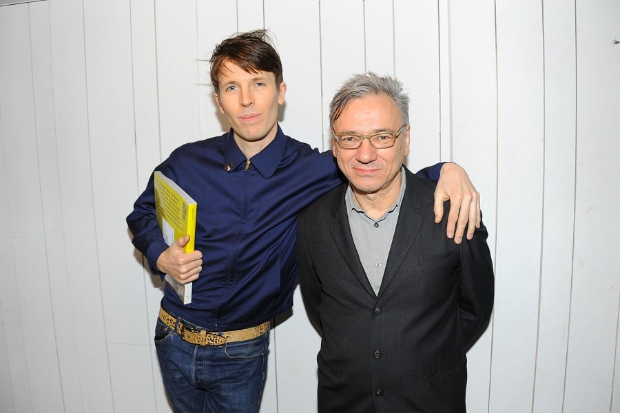 Ryan McGinley and Peter Halley at the "index A to Z" book launch party. Photo: Paul Bruinooge/PatrickMcMullan.com