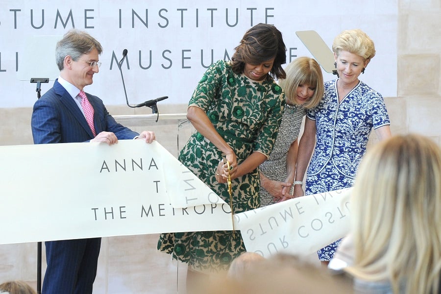 Michelle Obama and Anna Wintour at the  Opening The Costume Institute's New Anna Wintour Costume Center. Owen Hoffmann/ PatrickMcMullan.com