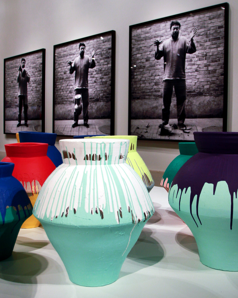 Dropping a Han Dynasty Urn, 1995/2009; Colored Vases, 2007-2010. From Ai Weiwei "According to What" exhibition at the Art Gallery of Ontario. Photo courtesy of author Joseph Morris via Flickr