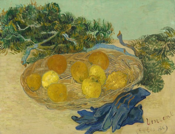 Vincent van Gogh, Still Life of Oranges and Lemons with Blue Gloves (1889) Photo: National Gallery of Art