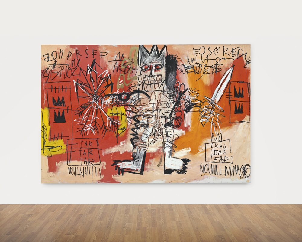 Jean-Michel Basquiat Untitled (1981)  acrylic, oilstick and metallic spray enamel on canvas. Sold for $TK milllion. Estimate: $20-30 million. Photo: Courtesy Christie's