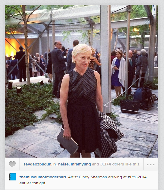 Cindy Sherman looked super chic at the MoMA Party in the Garden.