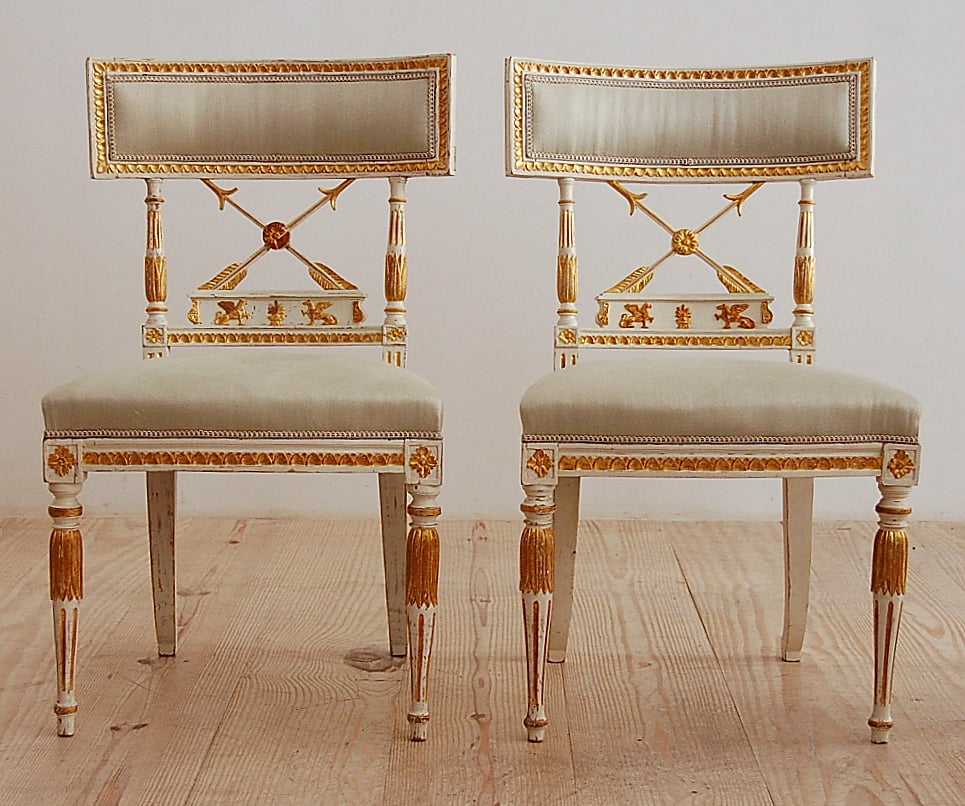Gustavian chairs (Dienst and Dotter) Courtesy of Blue Medium