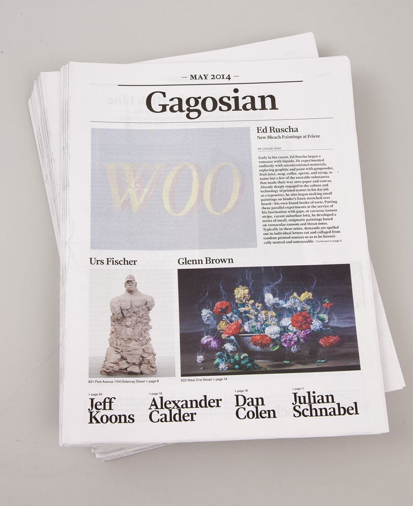 Richard Prince's short story 'Eden Rock' appeared with 'Canal Zone' paintings in Gagosian new gallery newspaper. Photo: Rob McKeever, courtesy Gagosian Gallery