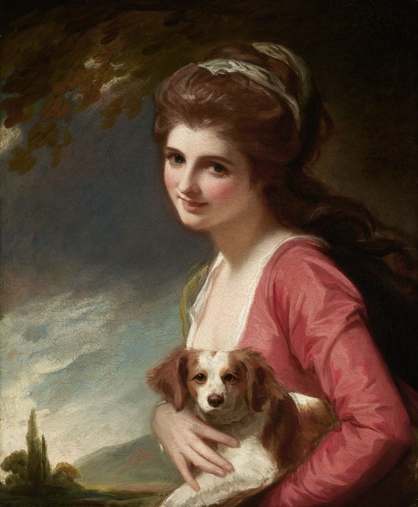 George Romney, <em>Lady Hamilton as Nature</em> (1782). Courtesy the Frick Collection, New York.