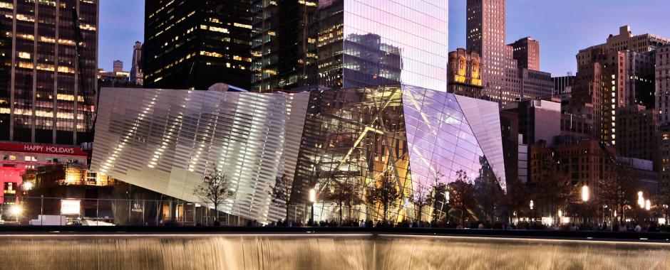 The 9/11 Memorial Museum at night. Photo: courtesy the museum.