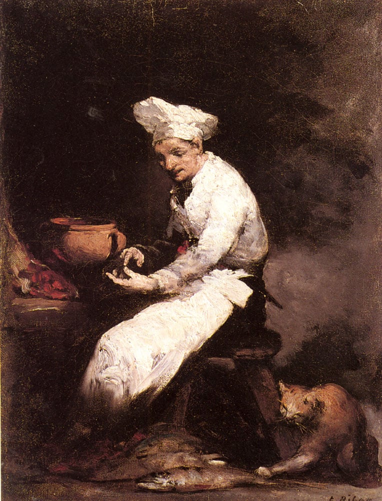 Théodule-Augustin Ribot, "The Cook and the Cat," 1860s